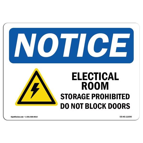 Safety Sign, OSHA Notice, 12